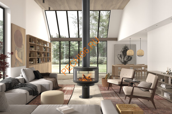 Камин ROCAL RONDE CENTRAL стальной Камин ROCAL RONDE CENTRAL стальной