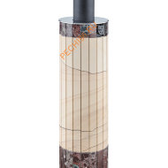 Дымоход с регистром Ферингер Окаменевшее дерево перенесённый рисунок+Россо Леванте