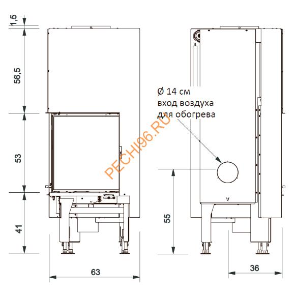 Каминная топка EdilKamin WINDO2 75 Каминная топка EdilKamin WINDO2 75