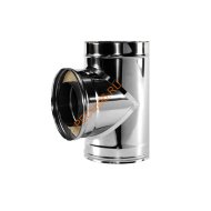 Сэндвич-тройник ВУЛКАН V50R, 90 гр, нержавейка AISI 321/304, d 115/215 мм