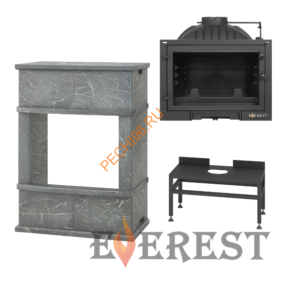 Камин EVEREST D10 «Wells» Талькохлорит