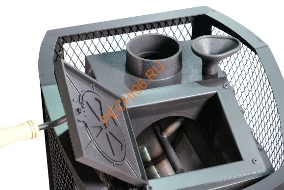 Печь банная чугунная Сибирь Амур ЗК Сетка, Панорама