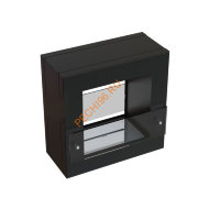 Биокамин Cube Black, тонированное стекло