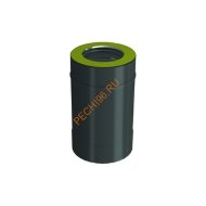 Труба ВУЛКАН VBR D120/220 мм, L250 мм, нерж 0.5, черная