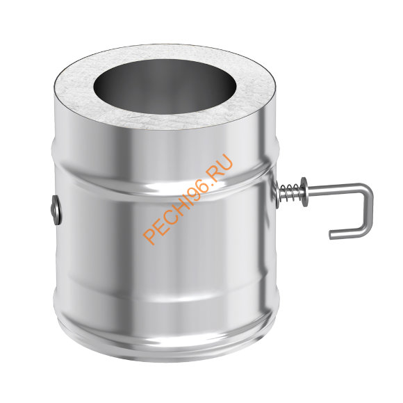 Сэндвич-шибер поворотный Везувий КЕРАЛЮКС (430 1,0мм/0,5мм) D115/200мм, L-0,2м