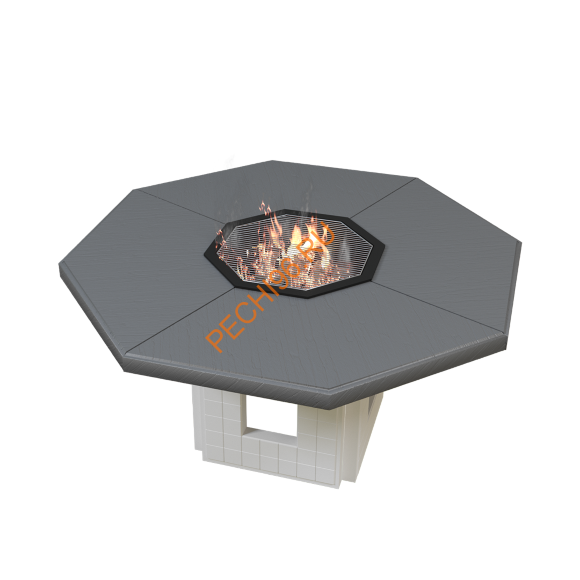 Стол-гриль Барбекю центр Виконт белый