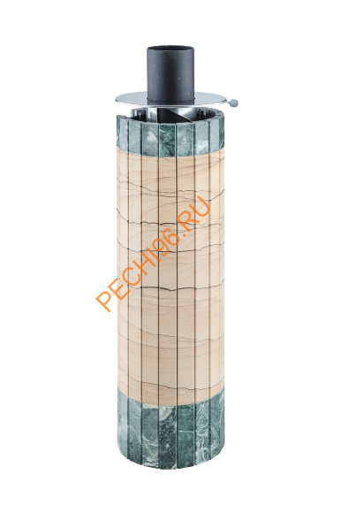 Дымоход с регистром Ферингер Окаменевшее дерево перенесённый рисунок+Змеевик