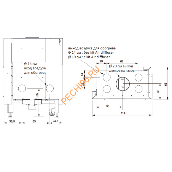 Каминная топка EdilKamin WINDO2 95