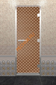 Дверь стеклянная DoorWood Хамам «Мираж» бронза матовая, 2000х800 мм Дверь стеклянная DoorWood Хамам «Мираж» бронза матовая, 2000х800 мм