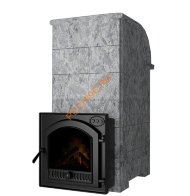 Печь банная Калита Князь чугунный портал панорамное стекло серпентинит Бархат Печь банная Калита Князь чугунный портал панорамное стекло серпентинит Бархат