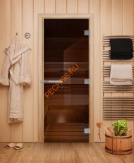 Дверь стеклянная DoorWood Эталон, 2000х800 мм, стекло бронза 10 мм Дверь стеклянная DoorWood Эталон, 2000х800 мм, стекло бронза 10 мм
