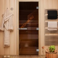 Дверь стеклянная DoorWood Эталон, 2000х800 мм, стекло бронза 10 мм