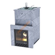 Печь банная ИзиСтим Геленджик в кожухе из талькохлорита с открытым верхом