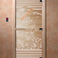 Дверь стеклянная DoorWood «Япония прозрачная», 2000х600 мм