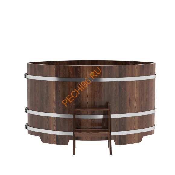 Купель для бани BentWood овальная из морёной лиственницы Премиум, 1,02х1,68 м