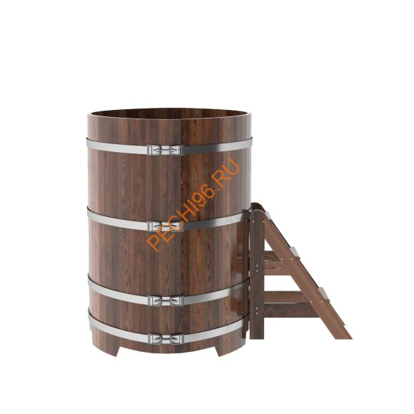 Купель для бани BentWood овальная из морёной лиственницы Премиум, 1,02х1,68 м