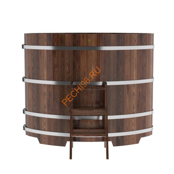 Купель для бани BentWood овальная из морёной лиственницы Премиум, 1,02х1,68 м