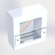 Биокамин Cube White, прозрачное стекло