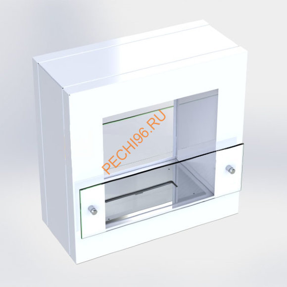 Биокамин Cube White, прозрачное стекло