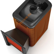 Печь банная Ангара 2012 Inox Витра терракота