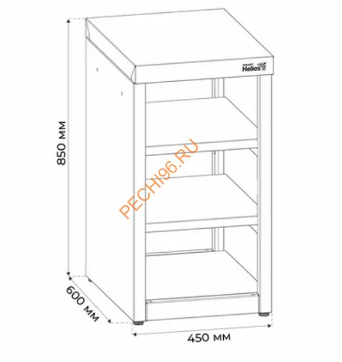Модуль уличной кухни SMART-450 Стол (HS-KU03-S450) Helios