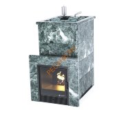 Печь банная ИзиСтим Геленджик в кожухе из змеевика с открытым верхом Печь банная ИзиСтим Геленджик в кожухе из змеевика с открытым верхом