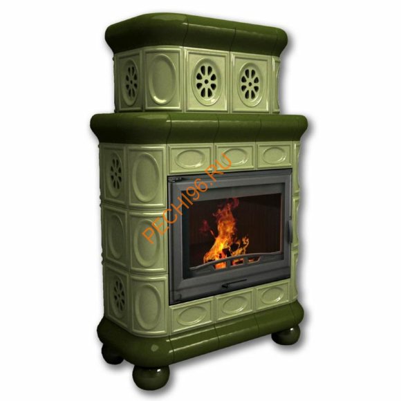 Печь-камин КимрПечь Медальон центральный двухъярусный Олива Печь-камин КимрПечь Медальон центральный двухъярусный Олива