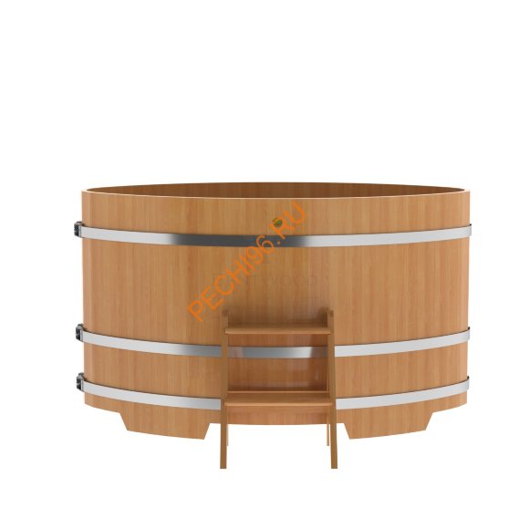 Купель для бани BentWood овальная из лиственницы Премиум, 1,02х1,68 м