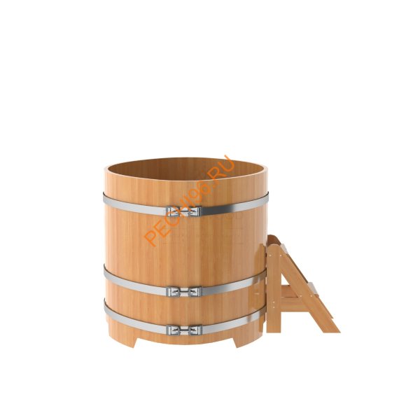 Купель для бани BentWood овальная из лиственницы Премиум, 1,02х1,68 м