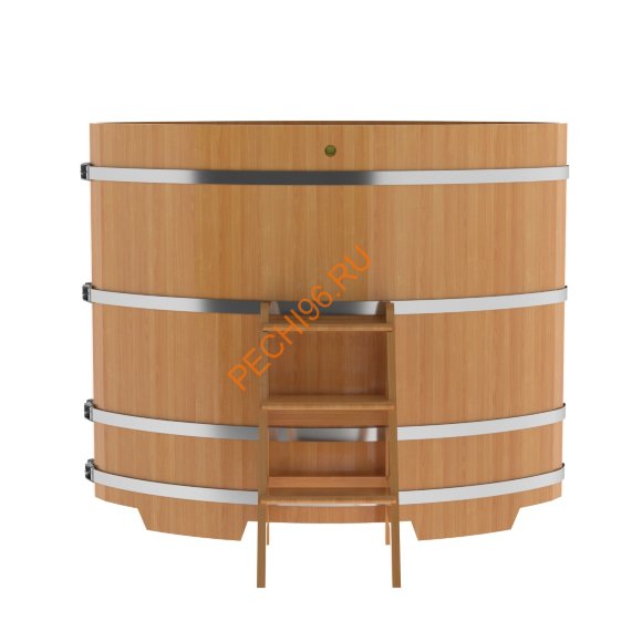 Купель для бани BentWood овальная из лиственницы Премиум, 1,02х1,68 м