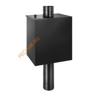 Бак на трубе Везувий BLACK 55л d115 прямоугольный