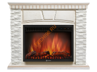 Электрокамин Electrolux EFP/P-2520LS с порталом Firelight Porto 25U угловой, камень белый