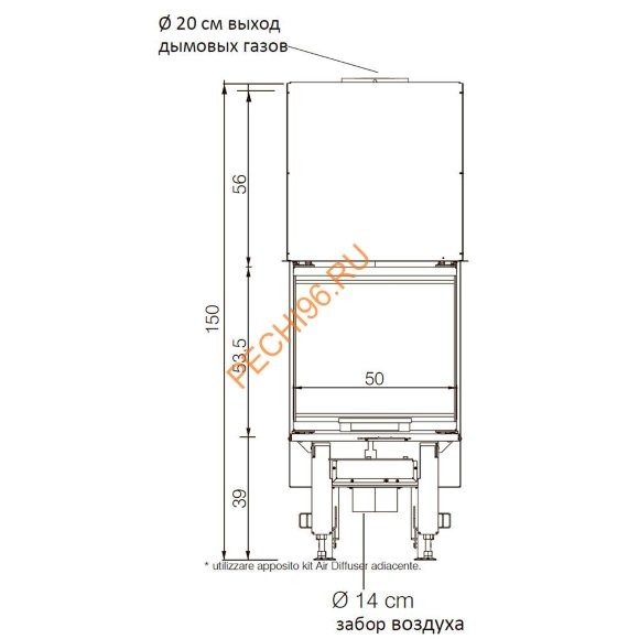 Каминная топка EdilKamin WINDO3 50 Каминная топка EdilKamin WINDO3 50