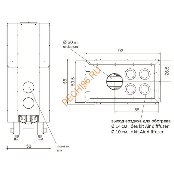Каминная топка EdilKamin WINDO3 50 Каминная топка EdilKamin WINDO3 50