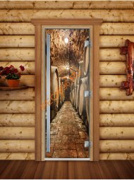 Дверь стеклянная DoorWood «Престиж», 800х2000мм, с фотопечатью «Винный погребок» Дверь стеклянная DoorWood «Престиж», 800х2000мм, с фотопечатью «Винный погребок»