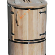 Фитобочка ExpertSaun кедровая овальная со скосом