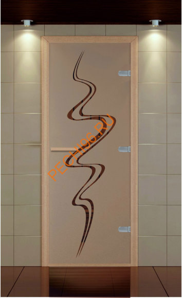 Дверь стеклянная ALDO NEW «Вихрь» коробка бук с порогом Дверь стеклянная ALDO NEW «Вихрь» коробка бук с порогом