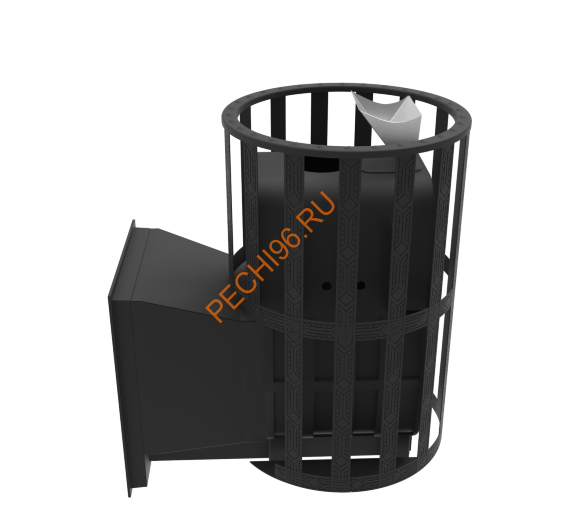 Печь-камин банная Берёзка Воевода 15 Д-1 ЗК, сетка