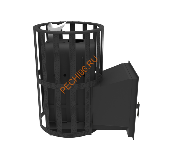 Печь-камин банная Берёзка Воевода 15 Д-1 ЗК, сетка