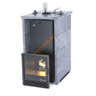 Печь банная ИзиСтим Геленджик в трёхстороннем кожухе из талькохлорита
