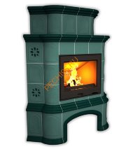 Печь-камин КимрПечь Прованс угловой двухъярусный Волна с дровником Печь-камин КимрПечь Прованс угловой двухъярусный Волна с дровником