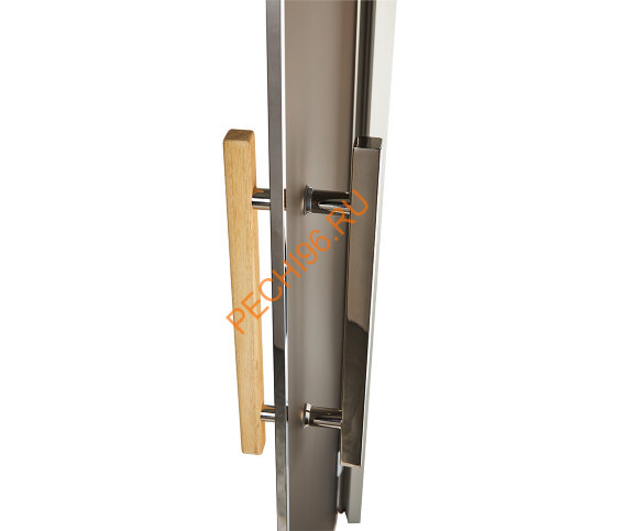 Дверь стеклянная Grandis GS 8х19-МB-S-Si коробка алюминий Silver, ручка Абаш