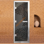 Дверь в хамам стеклянная Арта Престиж Арт 60G Заир, коробка алюминий с порогом