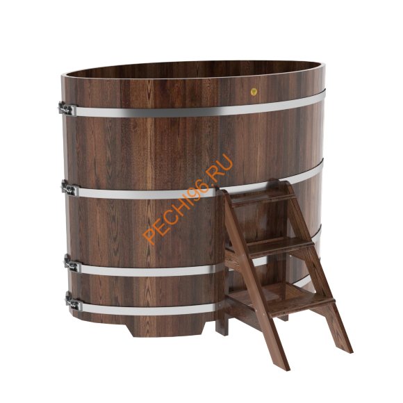 Купель для бани BentWood овальная из морёной лиственницы Премиум, 1,08х1,75 м Купель для бани BentWood овальная из морёной лиственницы Премиум, 1,08х1,75 м