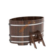 Купель для бани BentWood овальная из морёной лиственницы Премиум, 1,08х1,75 м