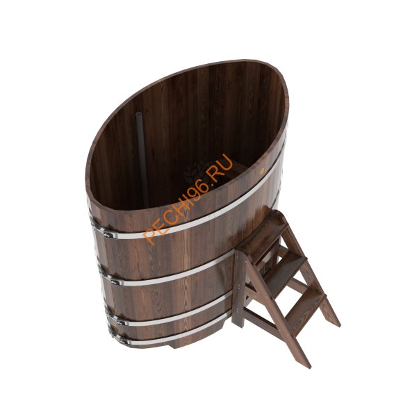 Купель для бани BentWood овальная из морёной лиственницы Премиум, 1,08х1,75 м Купель для бани BentWood овальная из морёной лиственницы Премиум, 1,08х1,75 м