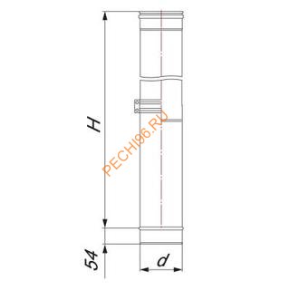 Труба ВУЛКАН VHR телескопическая d120 мм, 0,25м