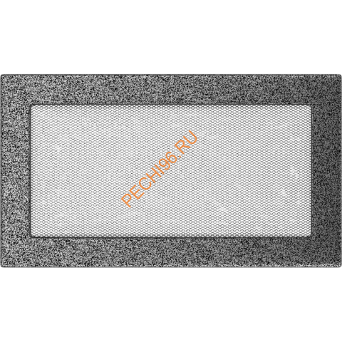 Вентиляционная решетка Kratki 30CS 170х300 мм черная/серебро