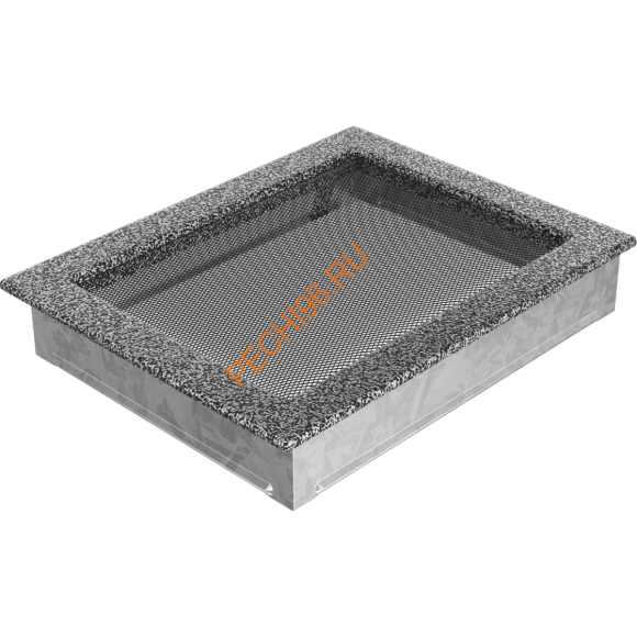 Вентиляционная решетка Kratki 30CS 170х300 мм черная/серебро