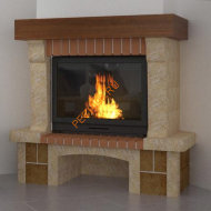 Каминная облицовка Лион 800 угловая 45°